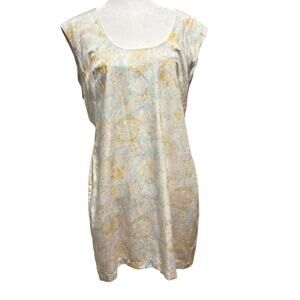 Anna Nata Size XL Kaitlyn Mini Sheath Dress Watercolor Floral Cottagecore Linen